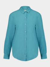 Paula Ametista Brittany Blue Silk Shirt
