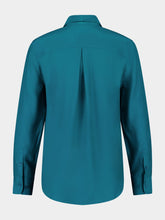 Paula Ametista Botanical Green Silk Shirt