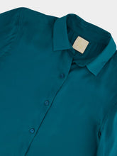 Paula Ametista Botanical Green Silk Shirt