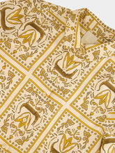 Paula Ametista Crocoprint Printed Silk Twill Shirt