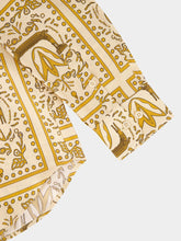 Paula Ametista Crocoprint Printed Silk Twill Shirt