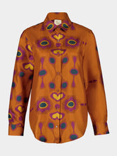 Paula Ametista Hawaii Flower Printed Silk Twill Shirt