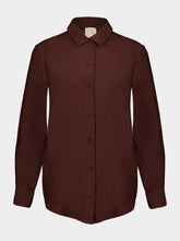 Paula Ametista Coffee Bean Silk Shirt