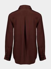 Paula Ametista Coffee Bean Silk Shirt