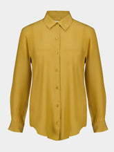 Paula Ametista Ecru Olive Silk Shirt