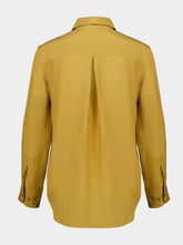 Paula Ametista Ecru Olive Silk Shirt