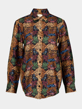 Paula Ametista Dreamframe Print Printed Silk Twill Shirt
