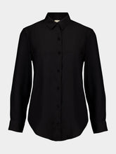 Paula Ametista Black Silk Twill Shirt