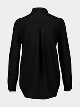 Paula Ametista Black Silk Twill Shirt