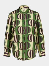 Paula Ametista Modernchess Printed Silk Twill Shirt
