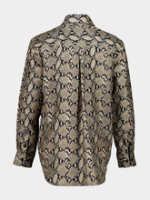Paula Ametista Snakeskin Printed Silk Twill Shirt