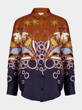 Paula Ametista Soulprint Printed Silk Twill Shirt