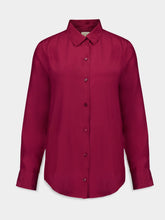 Paula Ametista Bordeaux Silk Shirt