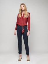 Paula Ametista Bordeaux Silk Shirt