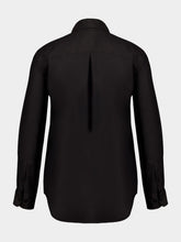 Paula Ametista Black Silk Twill Shirt