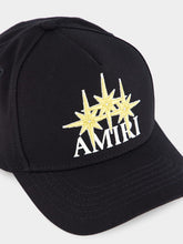 Amiri Black Starburst Cotton Canvas Cap