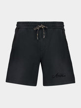 Amiri Black Bleach Bandana Cotton Shorts