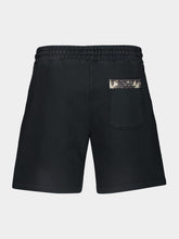 Amiri Black Bleach Bandana Cotton Shorts