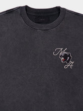 Amiri Anthracite Grey Logo Embroidered T-Shirt