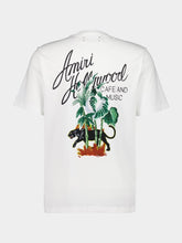 Amiri Ivory Hollywood Logo Cotton T-Shirt