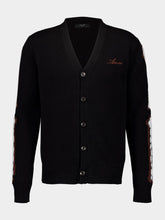 Amiri Black Leopard Bones Cardigan
