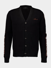 Amiri Black Leopard Bones Cardigan