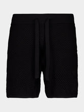 Amiri Black Crochet Cotton Mesh Shorts
