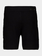 Amiri Black Crochet Cotton Mesh Shorts