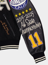 Amiri Black Varsity Jacket with Chenille Patches