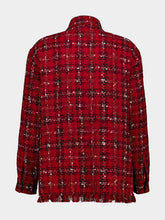 Amiri Red Rose Tweed Flannel Overshirt