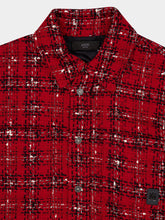 Amiri Red Rose Tweed Flannel Overshirt