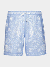 Amiri Blue Bandana Watercolor Shorts