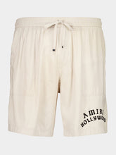 Amiri Alabaster Hollywood Silk Shorts