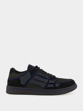 Amiri Black and Blue Skel Leather Sneakers