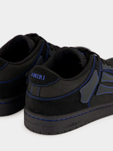 Amiri Black and Blue Skel Leather Sneakers