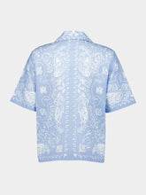 Amiri Blue Bandana Watercolor Camp Shirt