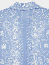 Amiri Blue Bandana Watercolor Camp Shirt