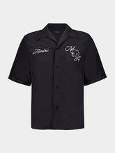 Amiri Black Panther Bowling Shirt
