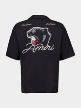 Amiri Black Panther Bowling Shirt