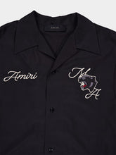 Amiri Black Panther Bowling Shirt