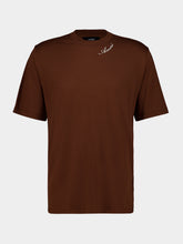 Amiri Tobacco Brown Script Cotton T-Shirt