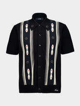 Amiri Black Stud Stripe Virgin Wool Shirt