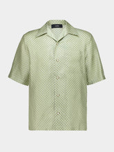 Amiri Green Tea Polka Dot Camp Silk Shirt