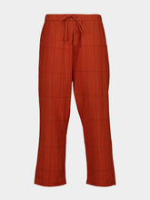 Baziszt Dark Orange Anthem Hand-Woven Cotton Pants