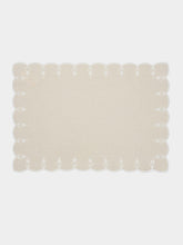 Borgo Delle Tovaglie Carlotta Linen Placemat in Sea Salt and Ivory