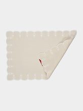 Borgo Delle Tovaglie Carlotta Linen Placemat in Sea Salt and Ivory