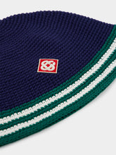 Casablanca Navy Stripe Crochet Hat