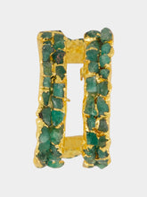 Fenomena Gold Medium Mosaico Emerald Ear Cuff
