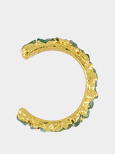 Fenomena Gold Medium Mosaico Emerald Ear Cuff