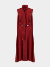 Aquarius Silk Cape Dress with Detachable Flower Broochvelvet